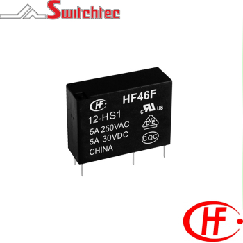 HONGFA PCB POWER RELAY 5VDC 5A SPNO HF46F/005-HS1TF