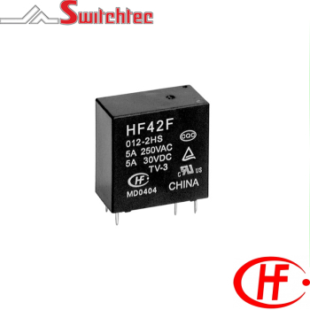 HONGFA PCB POWER RELAY 5VDC 5A DPST HF42F/005-2HST