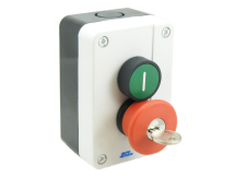 SCL P/BUTTON STATION ESTOP RED KEY RELEASE & GREEN P/BUTTON