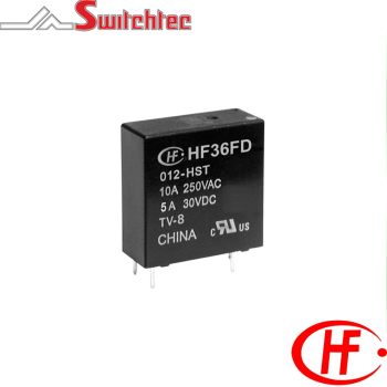 HONGFA PCB POWER RELAY 9VDC 10A 1NO HF36F/009-HT