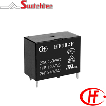 HONGFA PCB POWER RELAY 5VDC 20A 1NO HF102F/T-005