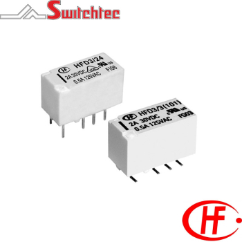 HONGFA PCB SIGNAL RELAY 4.5VDC 2A 2CO HFD3/4.5-L2