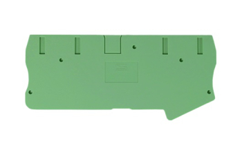 DINKLE FEED-THROUGH 4W EARTH DIN TERM END COVER 6MM GREEN