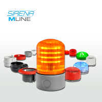 Sirena 90380, MLINE : Combiné sonore/lumineux SIR-E LED FA 13 sons 100db  IP65 12/34VACDC rouge