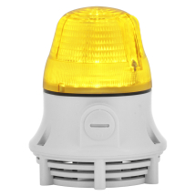 SIRENA MICROLAMP STEADY/FLASH ACOUSTIC YELLOW V110AC GY BASE