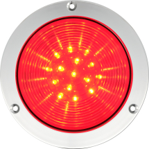 SIRENA R4 LED RED V24DAC CHROME BASE