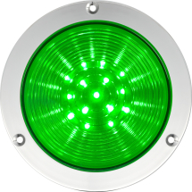 SIRENA R4 LED GREEN V24DAC CHROME BASE