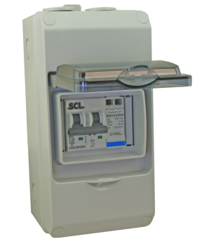 PLASTIC ENCLOSED 1PH SPD 230/400V 15KA + 2P 32A MCB PLASTIC ENCLOSED 1PH SPD 230/400V 15KA + 2P 32A MCB