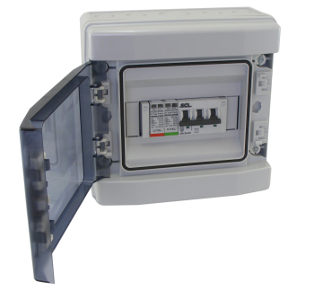 ENCLOSED 3PH SPD 230/400V 40KA + 3P 63A MCB IP65 POLYCARB ENC ENCLOSED 3PH SPD 230/400V 40KA + 3P 63A MCB IP65 POLYCARB ENC