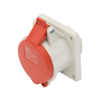 SCL 415V 16A RED INDUSTRIAL PANEL MOUNT SOCKET 4 PIN IP44 SCL 415V 16A RED INDUSTRIAL PANEL MOUNT SOCKET 4 PIN IP44