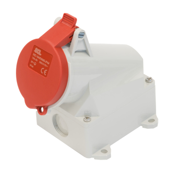 SCL 415V 16A RED INDUSTRIAL SURFACE MOUNT SOCKET 4 PIN IP44 SCL 415V 16A RED INDUSTRIAL SURFACE MOUNT SOCKET 4 PIN IP44
