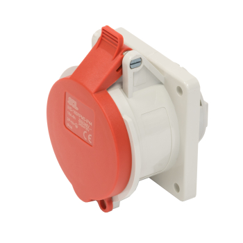 SCL 415V 16A RED INDUSTRIAL PANEL MOUNT SOCKET 5 PIN IP44 SCL 415V 16A RED INDUSTRIAL PANEL MOUNT SOCKET 5 PIN IP44