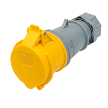 SCL 110V 32A YELLOW INDUSTRIAL CONNECTOR 3 PIN IP44 SCL 110V 32A YELLOW INDUSTRIAL CONNECTOR 3 PIN IP44