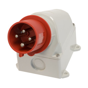 SCL 415V 32A RED INDUSTRIAL SURFACE MOUNT APPLIANCE INLET 4 PIN IP44 SCL 415V 32A RED INDUSTRIAL SURFACE MOUNT APPLIANCE INLET 4 PIN IP44