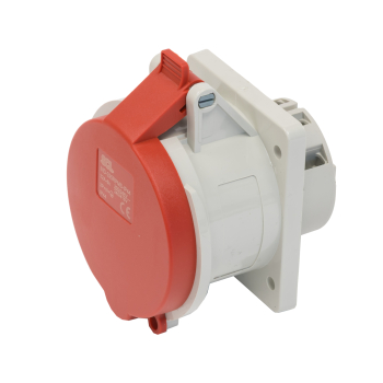 SCL 415V 32A RED INDUSTRIAL PANEL MOUNT SOCKET 5 PIN IP44 SCL 415V 32A RED INDUSTRIAL PANEL MOUNT SOCKET 5 PIN IP44