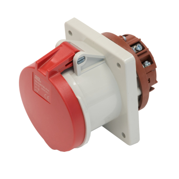 SCL 415V 63A RED INDUSTRIAL PANEL MOUNT SOCKET 4 PIN IP44 SCL 415V 63A RED INDUSTRIAL PANEL MOUNT SOCKET 4 PIN IP44