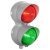 LED INDUSTRIAL TRAFFIC LIGHT RED/GREEN 12/24VACDC
