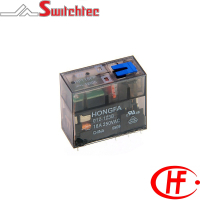 HF115FP Series - 1 & 2 Pole Changeover Relay 8-16 Amp with Test Flag