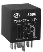 HF3508B Series - Flasher Relay 2x21W + 5W + 1W 13.5VDC