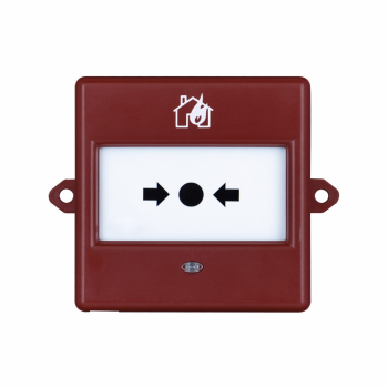 RED CALL POINT GLASS NON RESET CHANGEOVER CONTACTS IP66 + LED