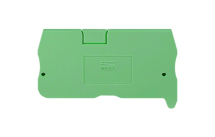 DINKLE FEED-THROUGH EARTH DIN TERM END COVER 1.5MM GREEN