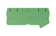 DINKLE FEED-THROUGH 4W EARTH DIN TERM END COVER 1.5MM GREEN