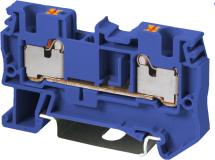 DINKLE DIN RAIL TERMINAL BLUE 1.5MM PUSH IN SPRING CLAMP
