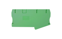 DINKLE FEED-THROUGH 3W EARTH DIN TERM END COVER 10MM GREEN