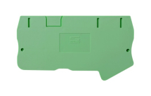 DINKLE FEED-THROUGH 3W EARTH DIN TERM END COVER 2.5MM GREEN