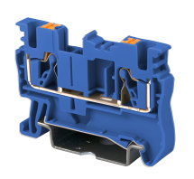 DINKLE DIN RAIL TERMINAL BLUE 2.5MM PUSH IN SPRING CLAMP