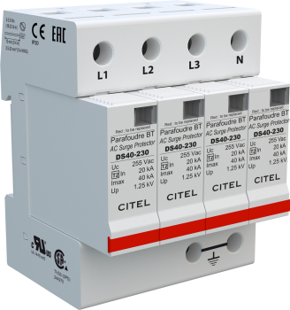 CITEL 3 PHASE+N TYPE 2+3 SPD IMAX 40KA 230/400V TN +VG CITEL 3 PHASE+N TYPE 2+3 SPD IMAX 40KA 230/400V TN +VG
