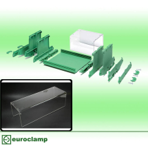 EUROCLAMP PCB PROFILE SUPPORT 107mm 60mm END GREEN