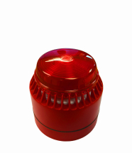 COMBINED SOUNDER/BEACON 24VDC RED, RED SHALLOW BASE IP21C