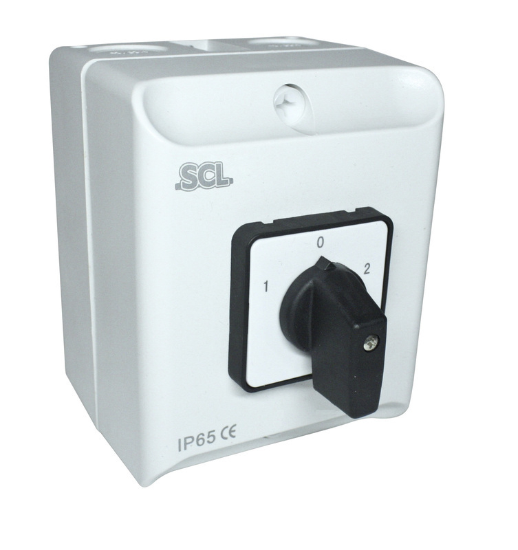 SCL Plastic Enclosed Changeover Switches - SCL 20AMP 2 POLE IP65 ...