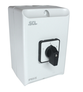 SCL 63AMP 4 POLE IP65 ENCLOSED CHANGEOVER SWITCH