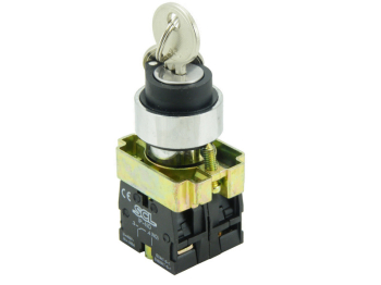 SCL 2 POSITION KEY SWITCH WITH 1 NO CONTACT KEY OUT 0