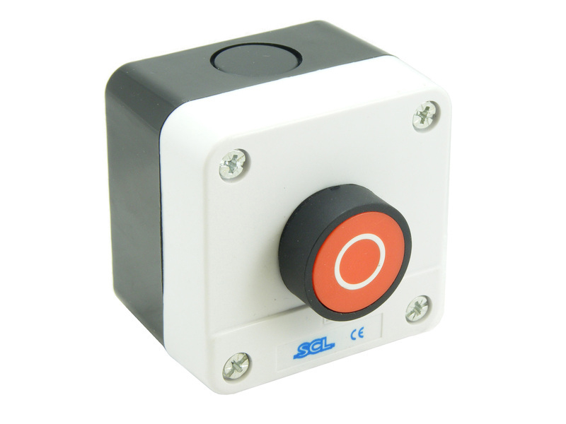 Single Button Stations - SCL PUSHBUTTON STATION RED (O) WITH 1NC ...