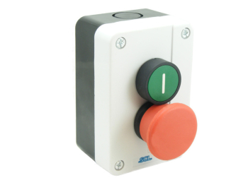 SCL P/BUTTON STATION ESTOP RED GREEN WITH 1NC & 1NO CONTACT