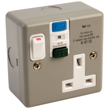 SCL SINGLE RCD SWITCHED SOCKET METAL CLAD 13A 240VAC