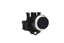 TEND 22mm LATCHING PUSHBUTTON BLACK WITH 1 N/O CONTACT BLOCK