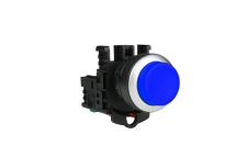 TEND 22mm LATCHING P/BUTTON BLUE WITH 1 N/O CONTACT BLOCK