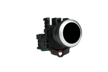 22mm PUSHBUTTON BLACK WITH 1 C/O CONTACT BLOCK