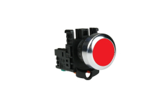 22mm PUSHBUTTON RED WITH METAL COLLAR + 1 N/C CONTACT