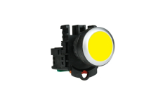 22mm PUSHBUTTON YELLOW WITH 1 N/C CONTACT BLOCK