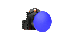 TEND MUSHROOM HEAD PUSHBUTTON BLUE WITH 1 N/O CONTACT BLOCK