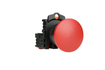 RED MUSHROOM HEAD PUSHBUTTON WITH 1 N/O CONTACT BLOCK