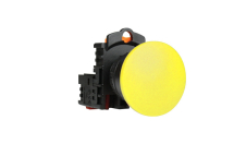 TEND MUSHROOM HEAD PUSHBUTTON YELLOW WITH 1N/O CONTACT BLOCK