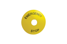 TEND 90mm EMERGENCY STOP DISC YELLOW