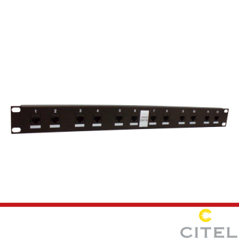 CITEL 19Inch RACK 12 PORT TELECOM ADSL LINES- CONNECTOR 110/RJ45
