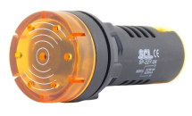 SCL 22mm CONTINUOUS BUZZER 230VAC + CONTINUOUS YELLOW LED
